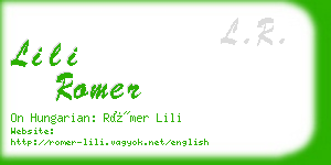 lili romer business card